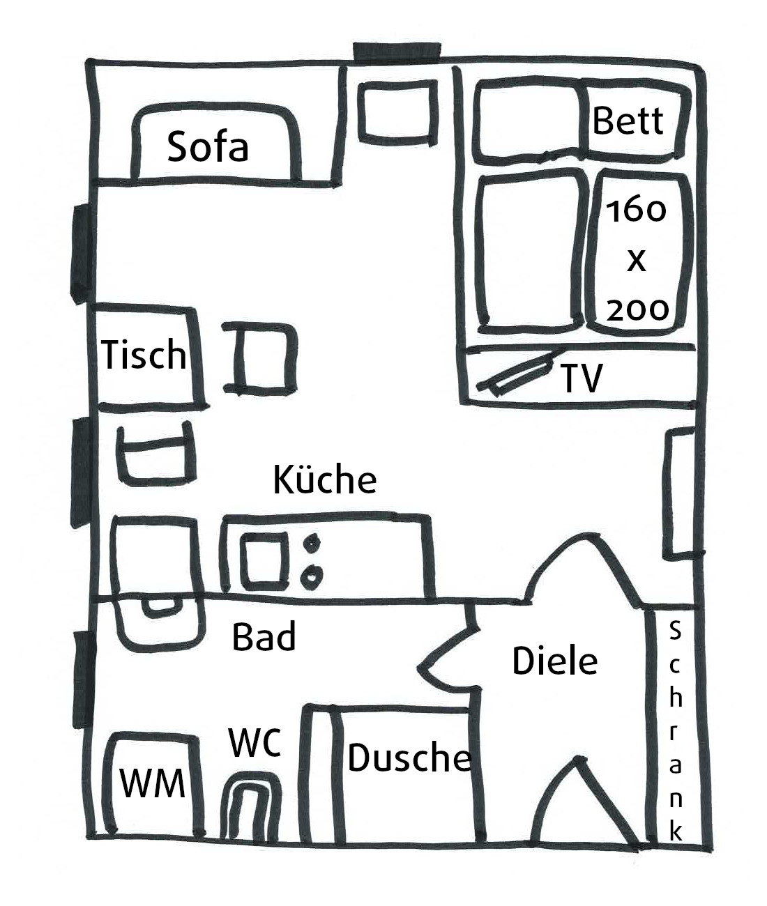 Wohnungsplan im Mai